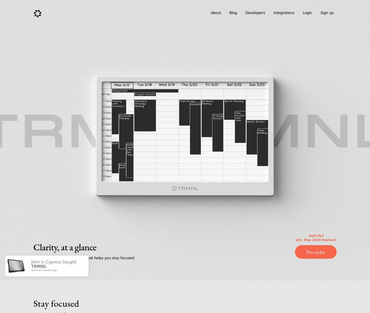 Trmnl | Web Design Inspiration | Siteinspire