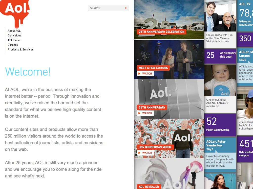 Aol Corporate | Web Design Inspiration | Siteinspire