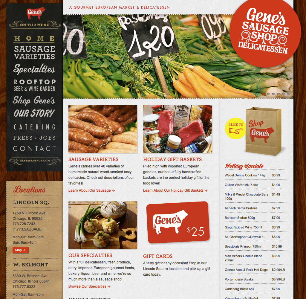 Gene's Sausage Shop & Delicatessen | Siteinspire