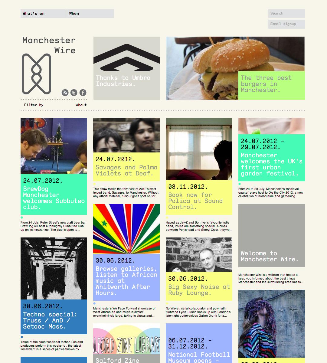 Wire Website Manchester Wire | Web Design Inspiration | Siteinspire