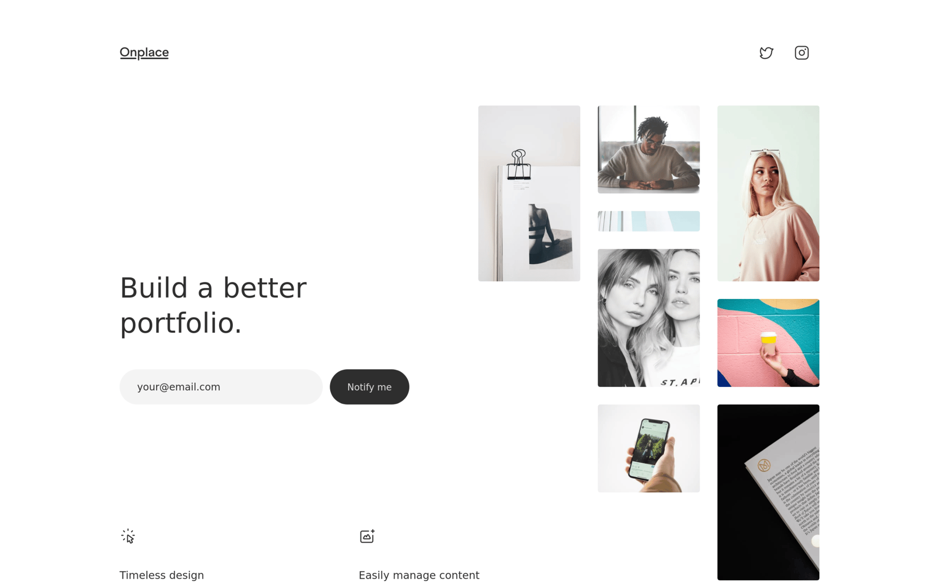 Onplace | Web Design Inspiration | Siteinspire