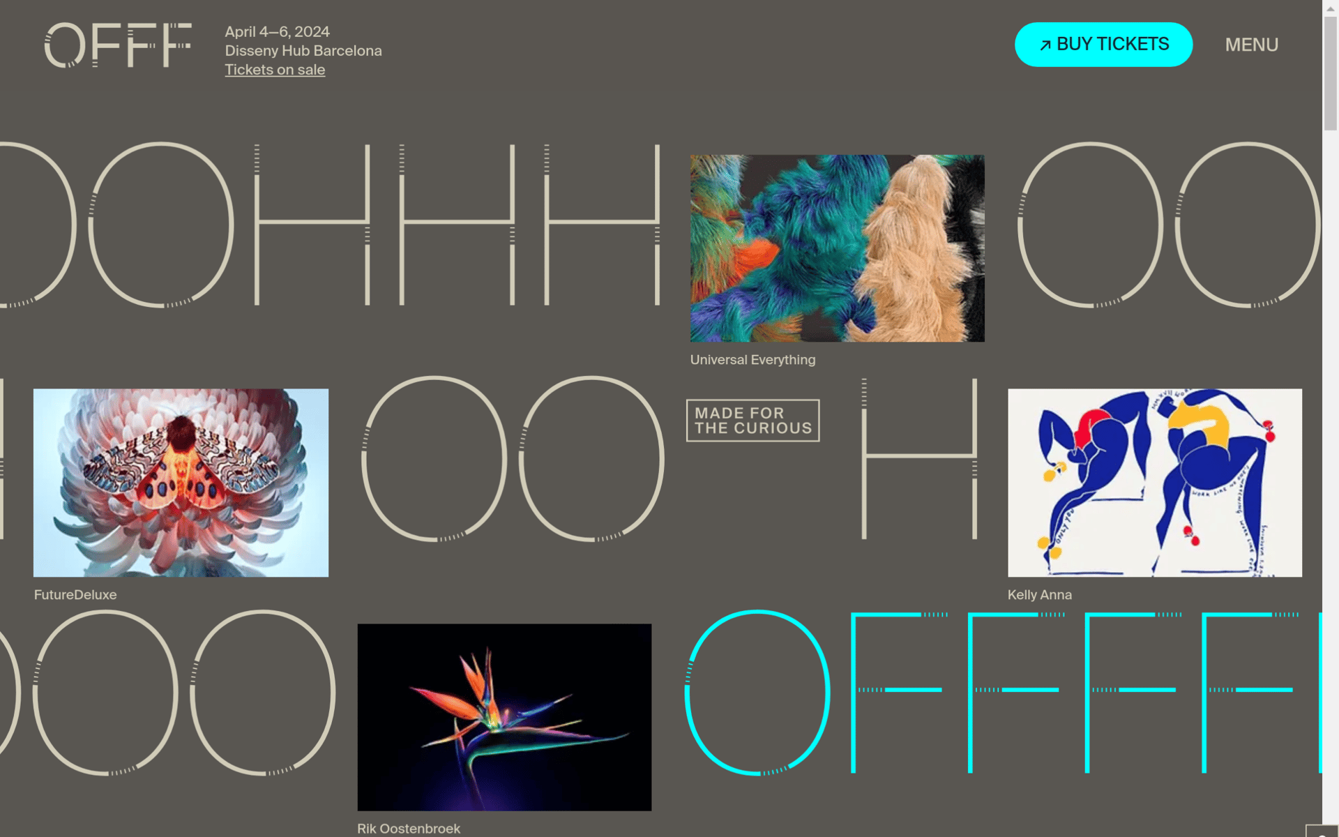 OFFF Barcelona 2024 | Web Design Inspiration | Siteinspire