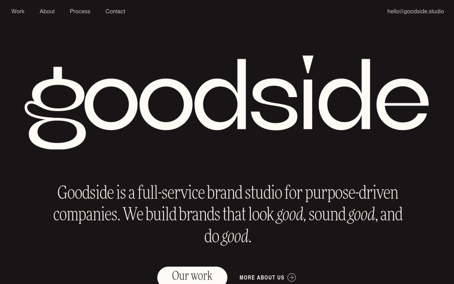 Goodside | Web Design Inspiration | Siteinspire