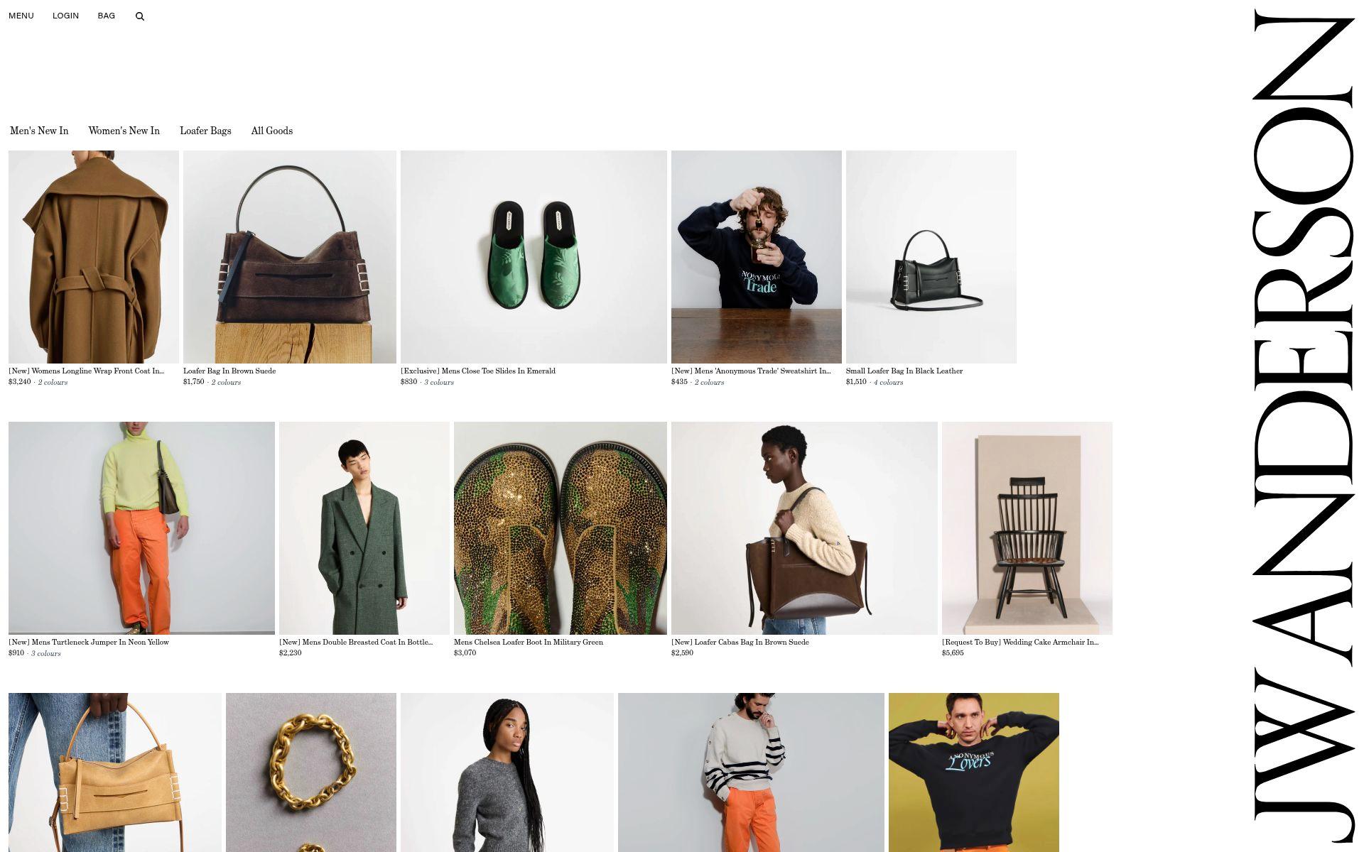 JW Anderson | Web Design Inspiration | Siteinspire
